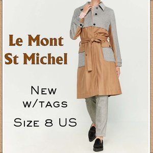 NEW Coat by Le Mont St Michel Trench style size 8